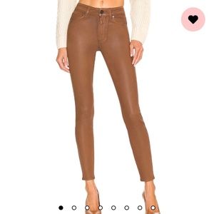 PAIGE Cognac Coated Denim